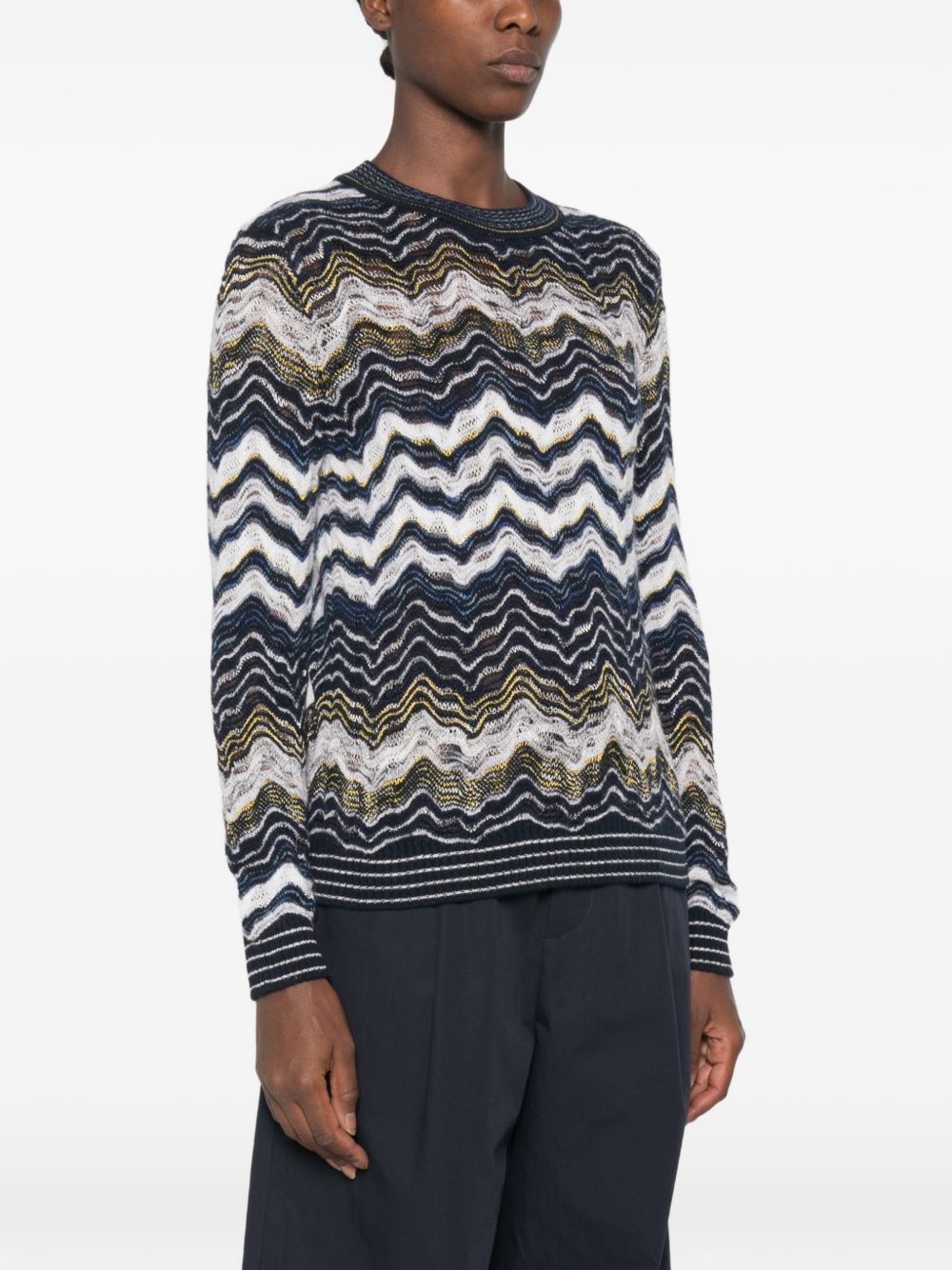 MISSONI Missoni Women Zig Zag Motif Wool Sweater