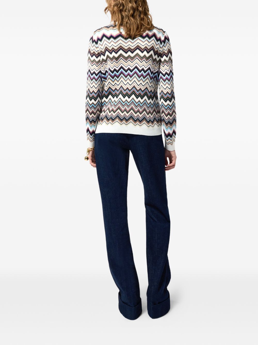 MISSONI Missoni Women Zig Zag Motif Turtle-Neck Sweater