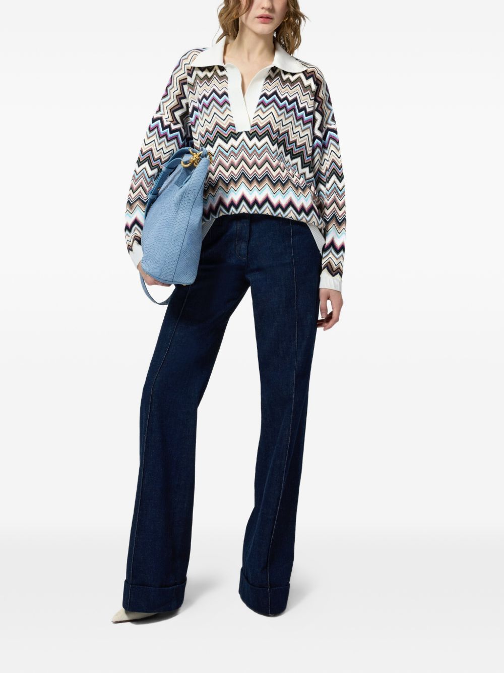 Missoni Women Zig Zag Motif Polo Shirt