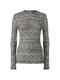 Missoni Women Zig Zag Motif Crenweck Sweater