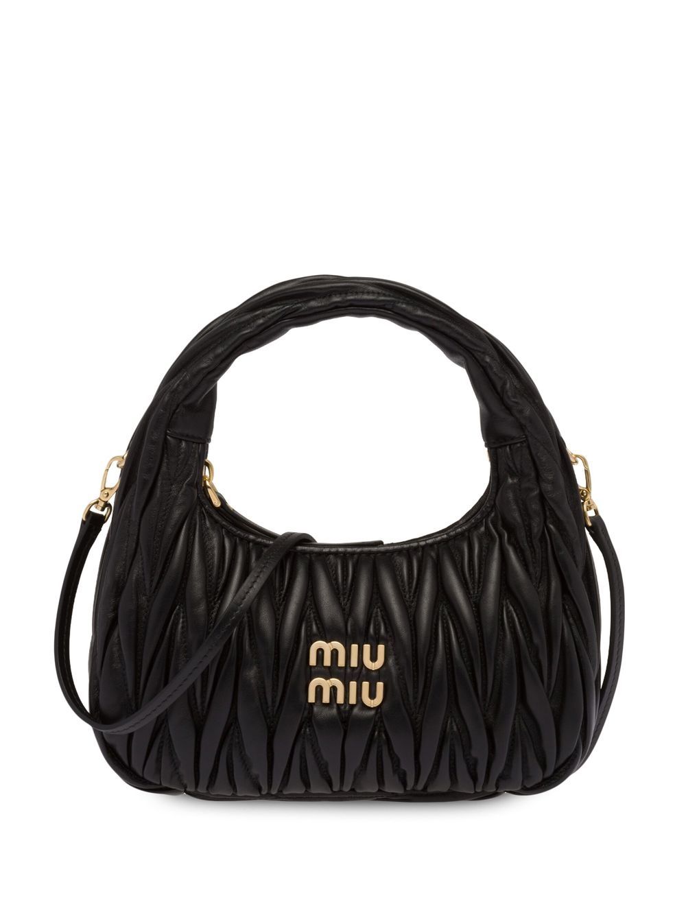 Miu Miu Women Wander Small Leather Hobo Bag