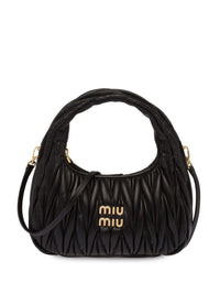 Miu Miu Women Wander Small Leather Hobo Bag