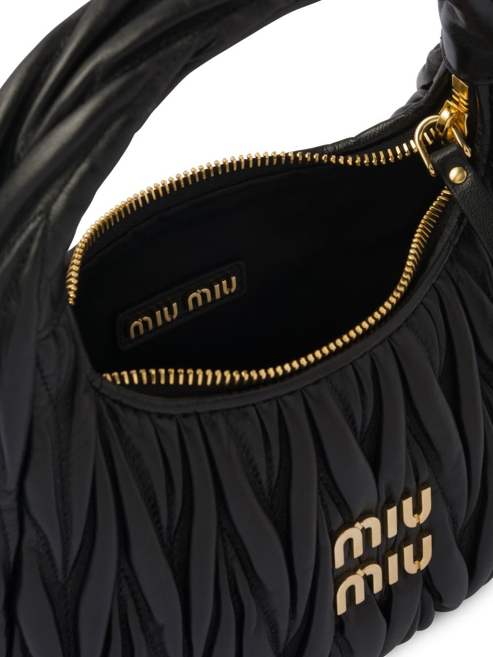 Miu Miu Women Wander Small Leather Hobo Bag