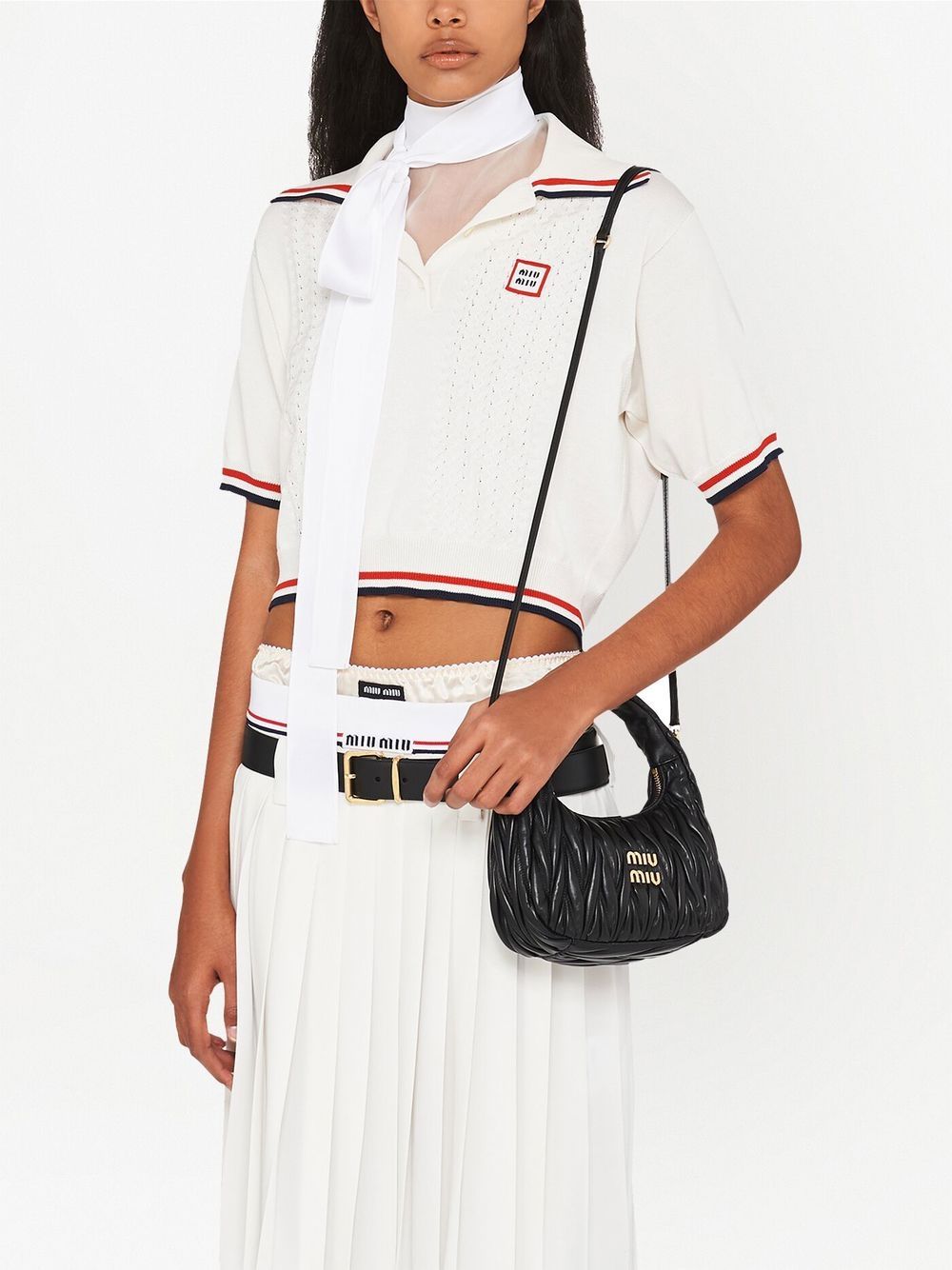 Miu Miu Women Wander Small Leather Hobo Bag