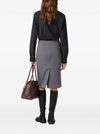 Miu Miu Women Stretch Cotton Midi Skirt