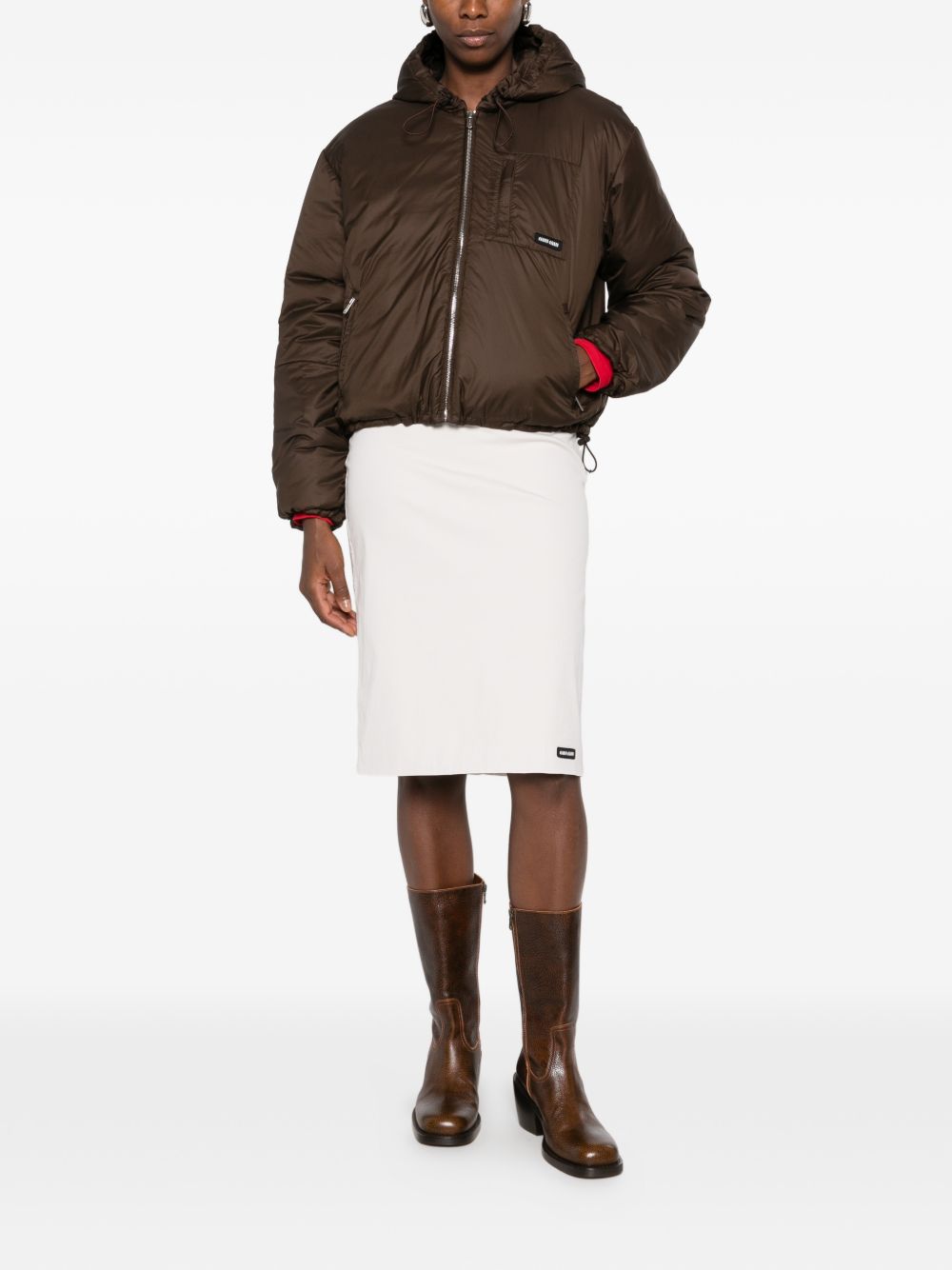 Miu Miu Women Cotton Midi Skirt