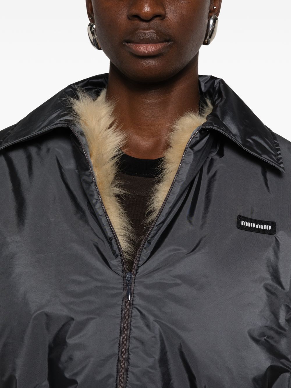 Miu Miu Women Cropped Blouson Jacket