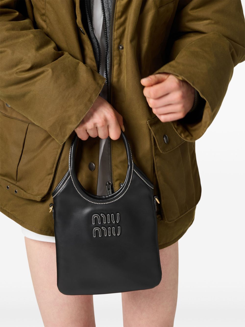 Miu Miu Women Ivy Mini Leather Handbag