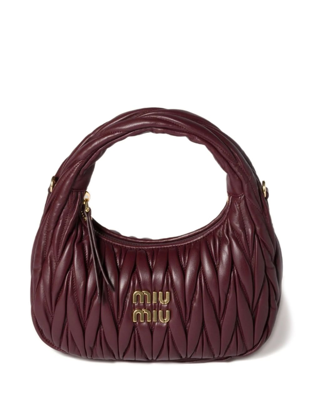 Miu Miu Women Wander Small Leather Hobo Bag