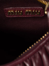 Miu Miu Women Wander Small Leather Hobo Bag