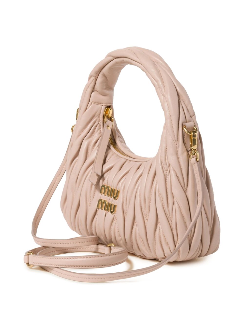 Miu Miu Women Wander Small Leather Hobo Bag
