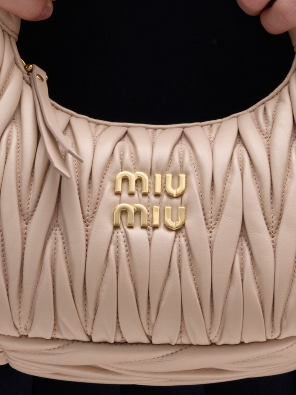 Miu Miu Women Wander Small Leather Hobo Bag