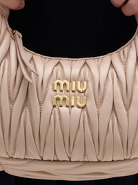 Miu Miu Women Wander Small Leather Hobo Bag