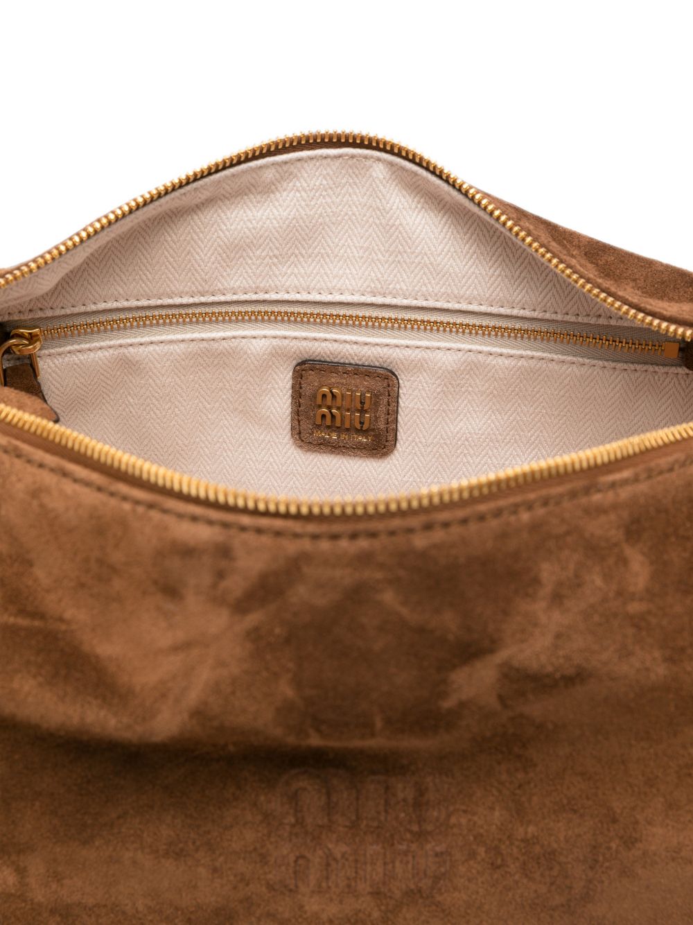 Miu Miu Women Spirit Suede Leather Shoulder Bag
