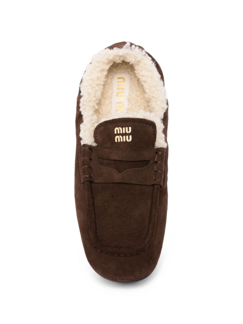 Miu Miu Women Ruches Leather Loafers