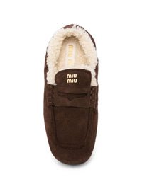 Miu Miu Women Ruches Leather Loafers