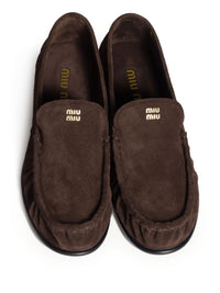 Miu Miu Women Suede Leather Loafers