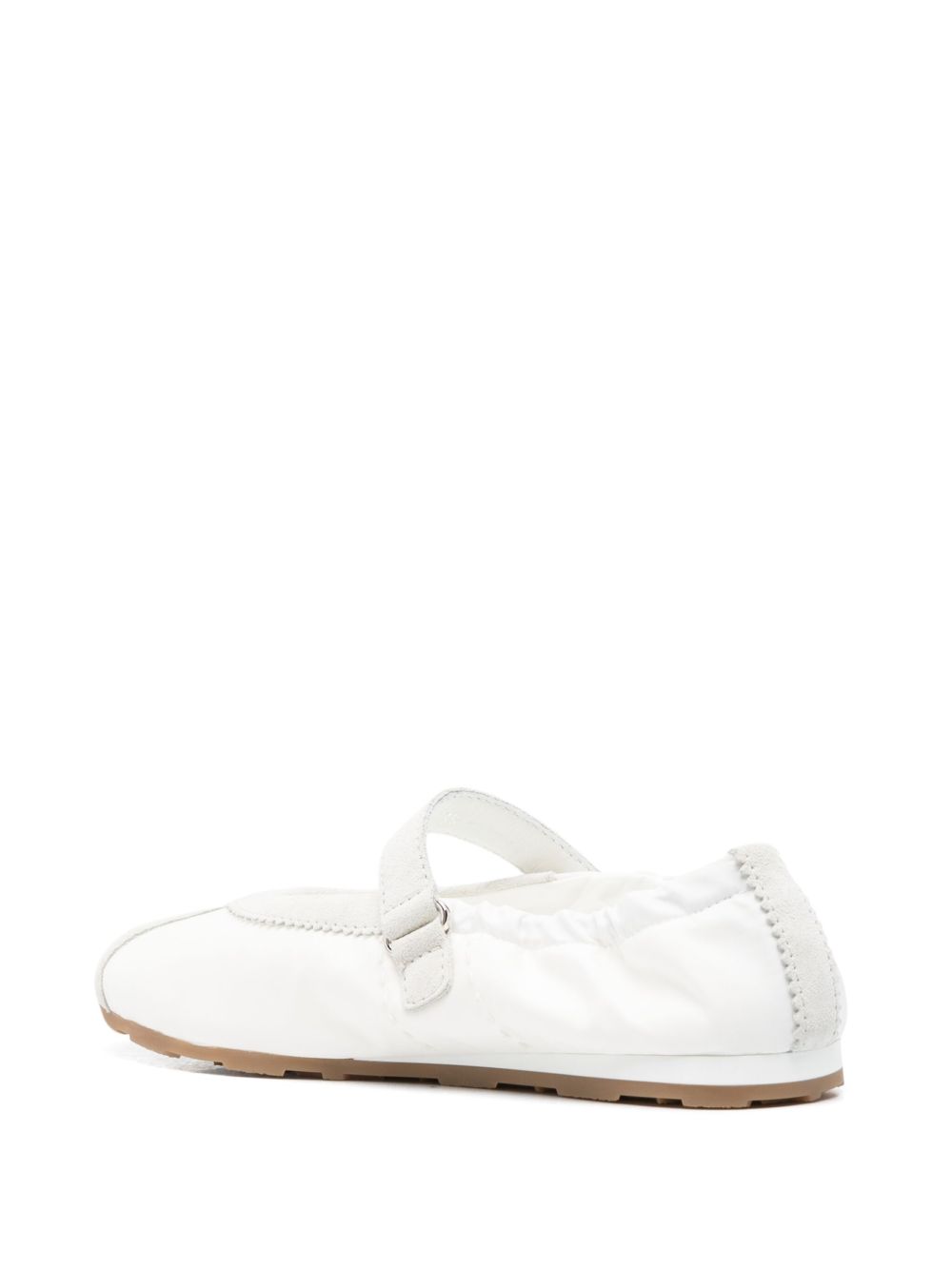 Miu Miu Women Plume Suede And Nylon Ballets