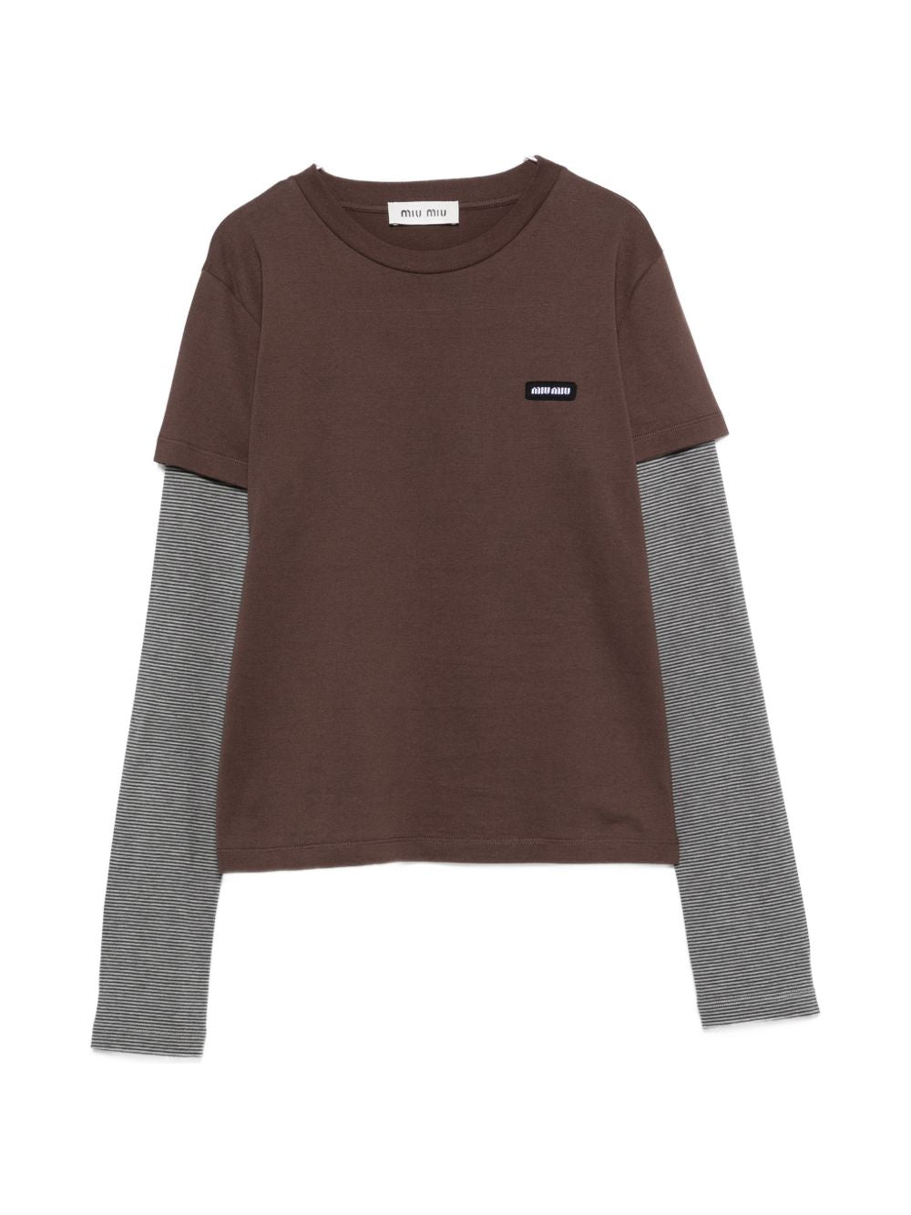 MIU MIU Miu Miu Women Layered Cotton T-Shirt