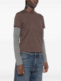 MIU MIU Miu Miu Women Layered Cotton T-Shirt