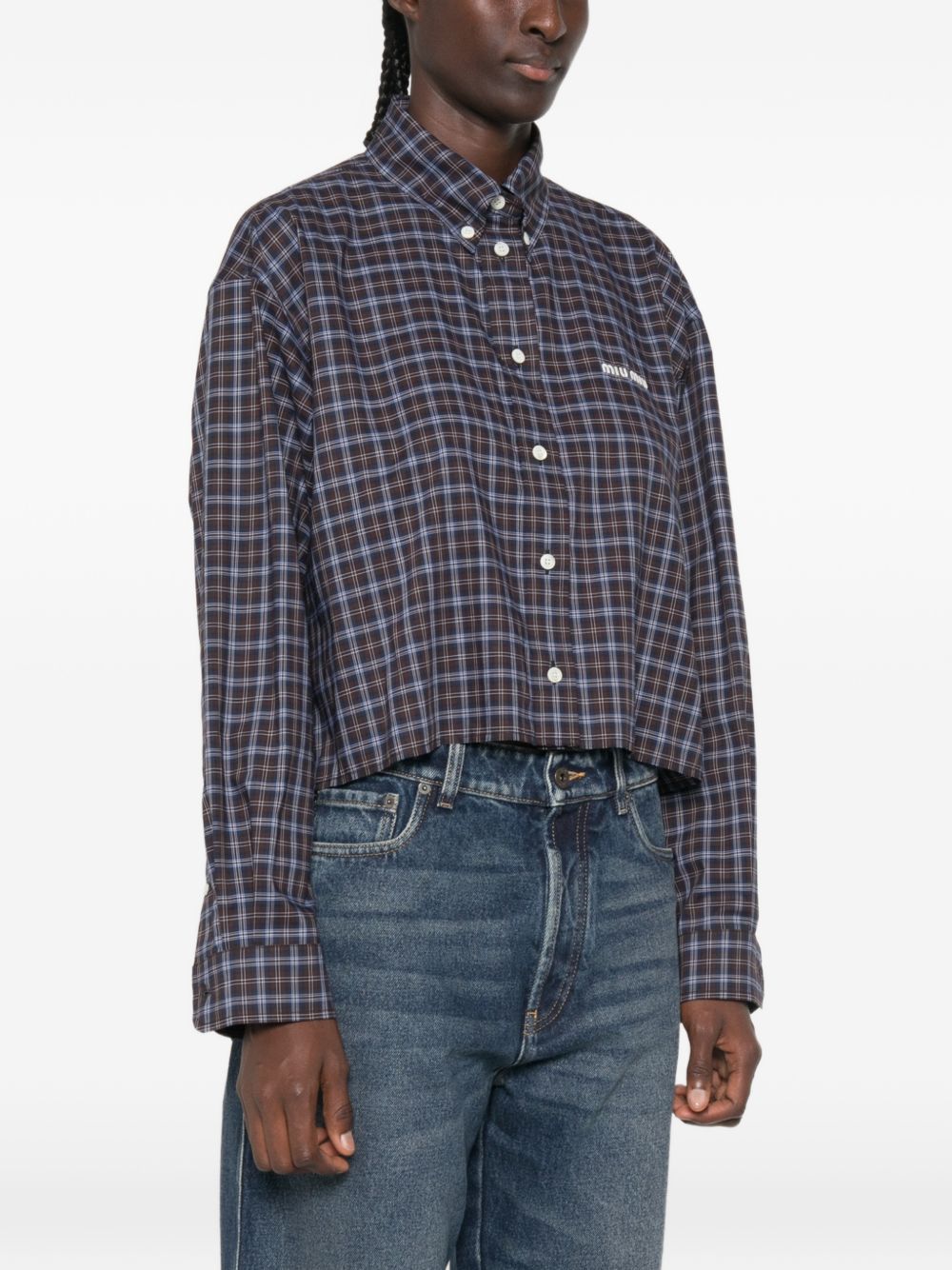 Miu Miu Women Tartan Shirt