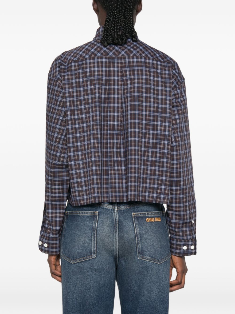 Miu Miu Women Tartan Shirt