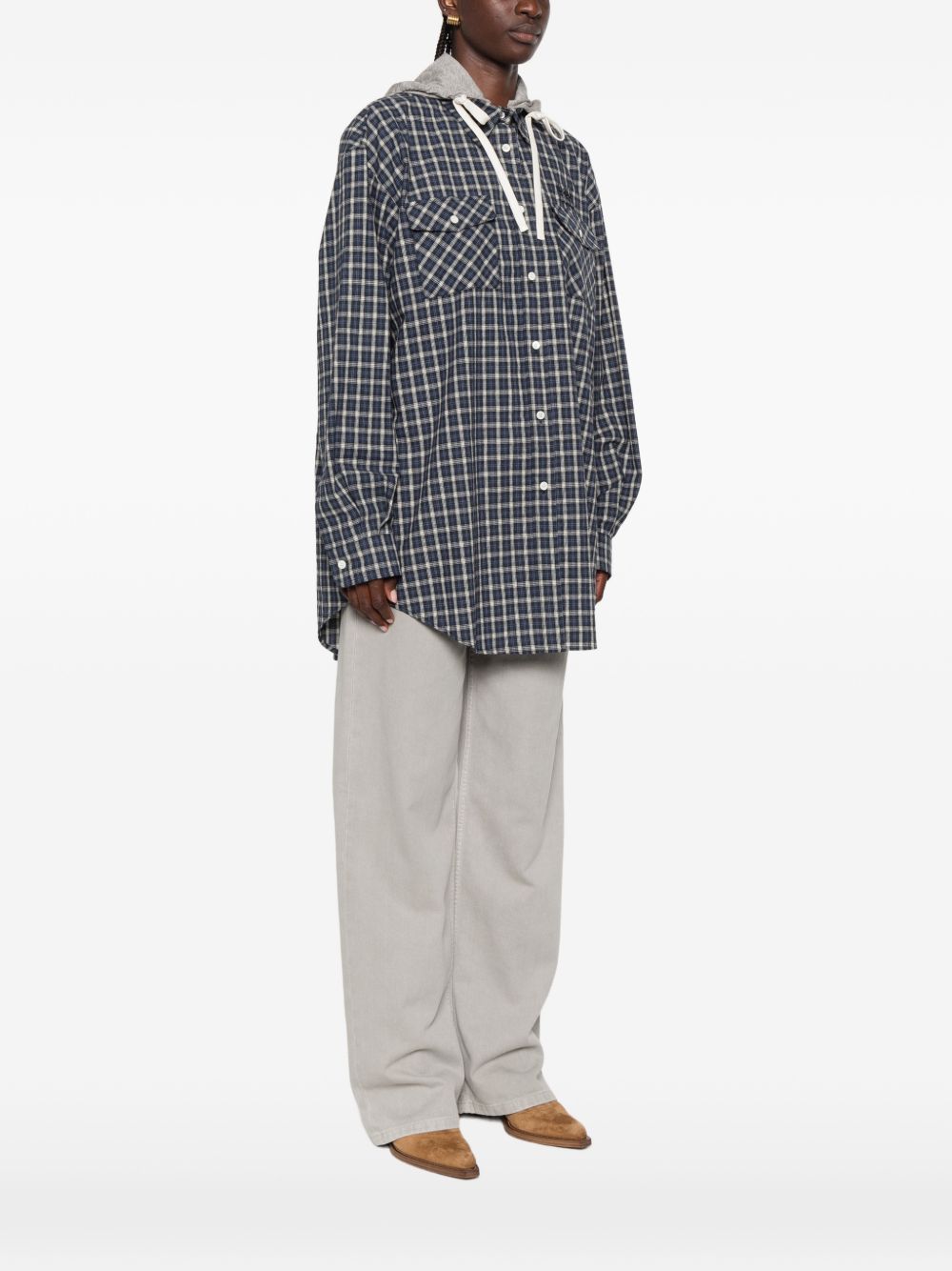 Miu Miu Women Checked Flannel Shirt