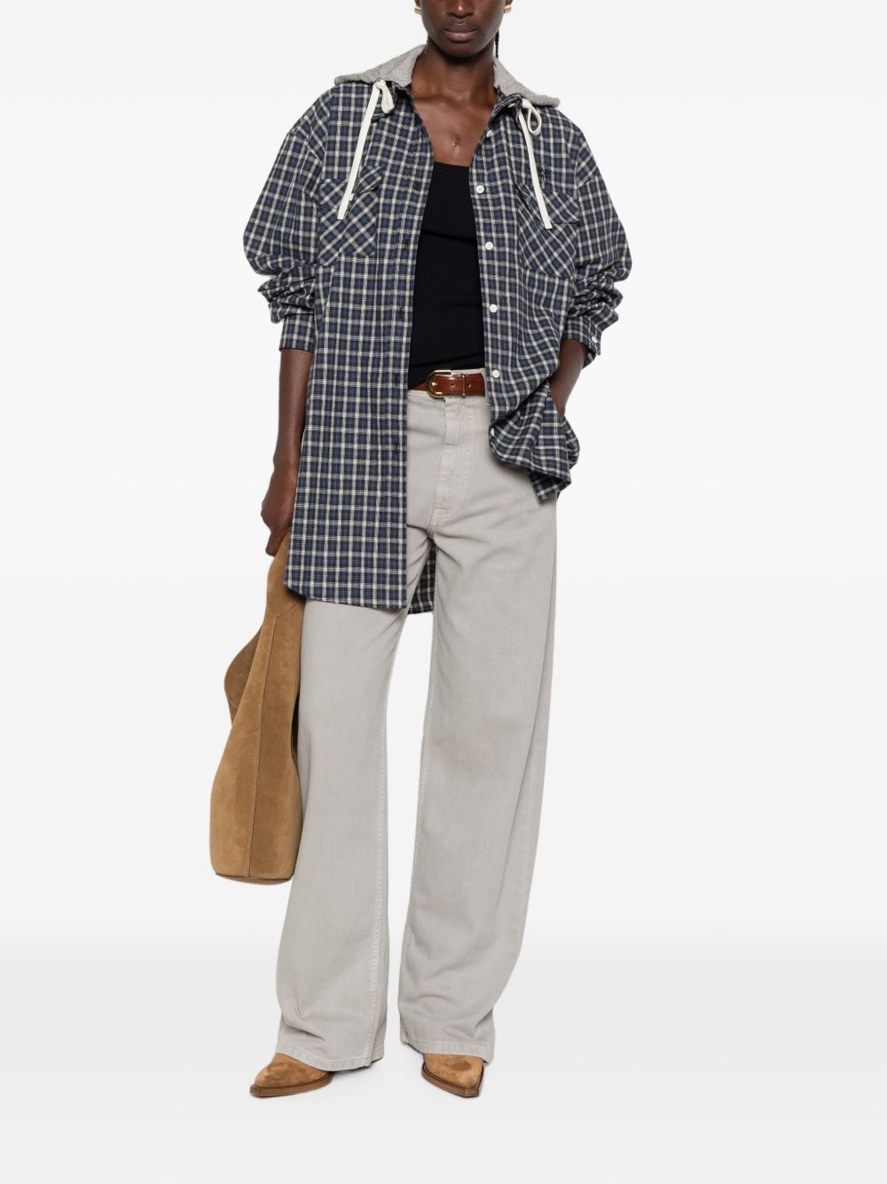 Miu Miu Women Checked Flannel Shirt