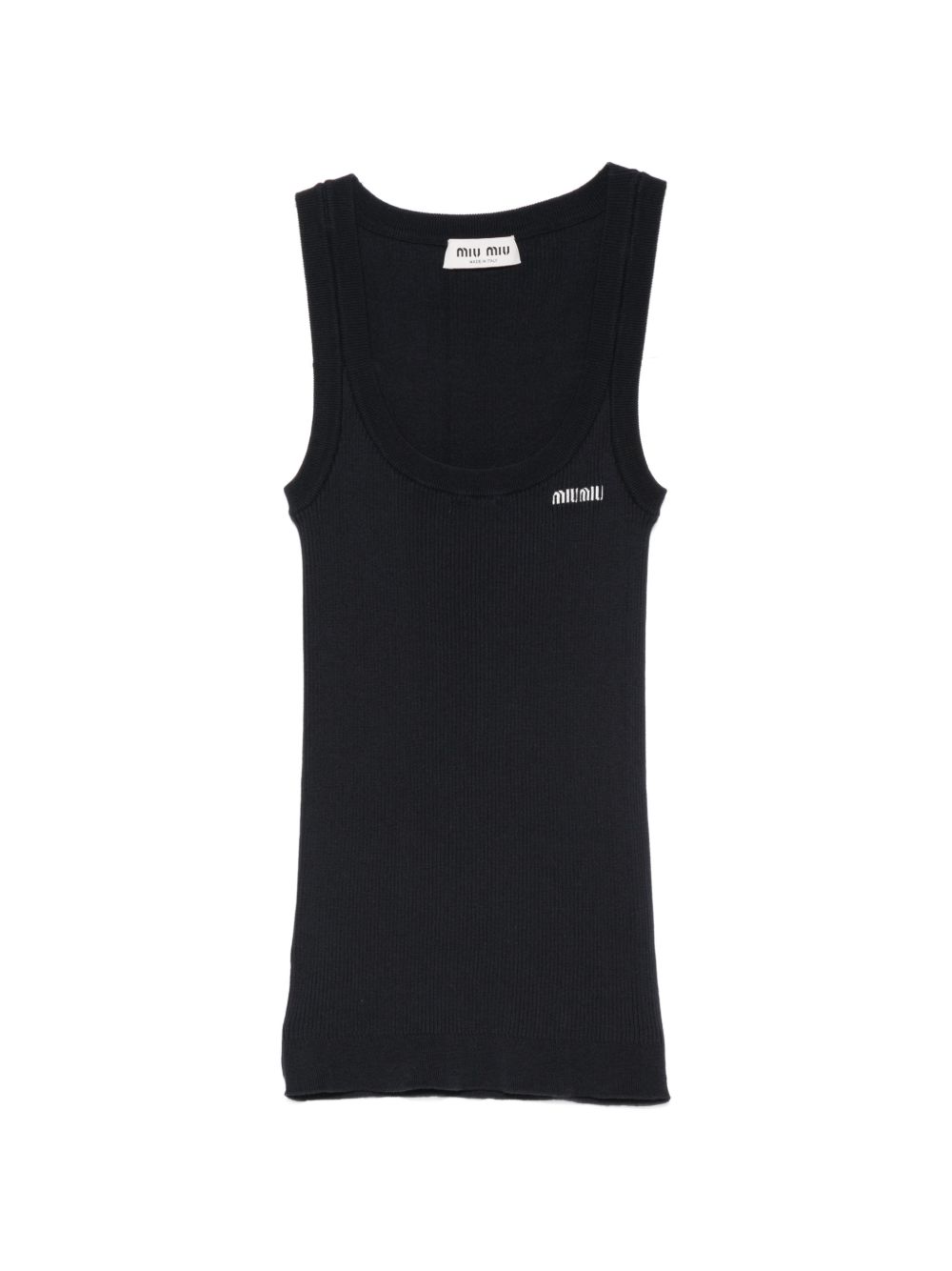 Miu Miu Women Logo Cotton Tank Top