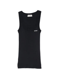 Miu Miu Women Logo Cotton Tank Top
