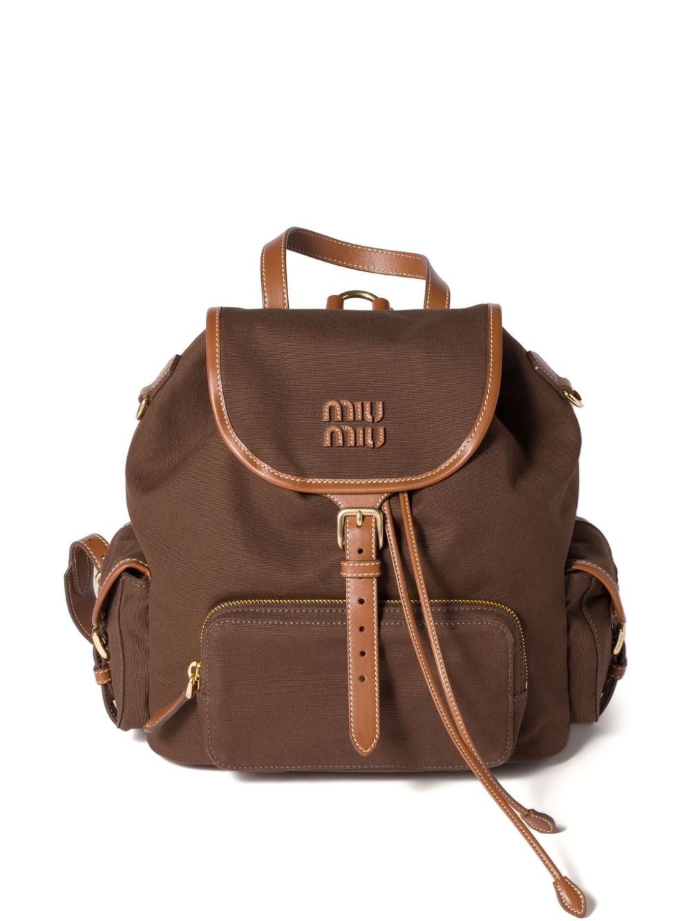 MIU MIU Miu Miu Women Canvas And Leather Large Backpack