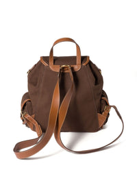 MIU MIU Miu Miu Women Canvas And Leather Large Backpack