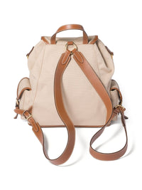 Miu Miu Women Canvas And Leather Large Backpack