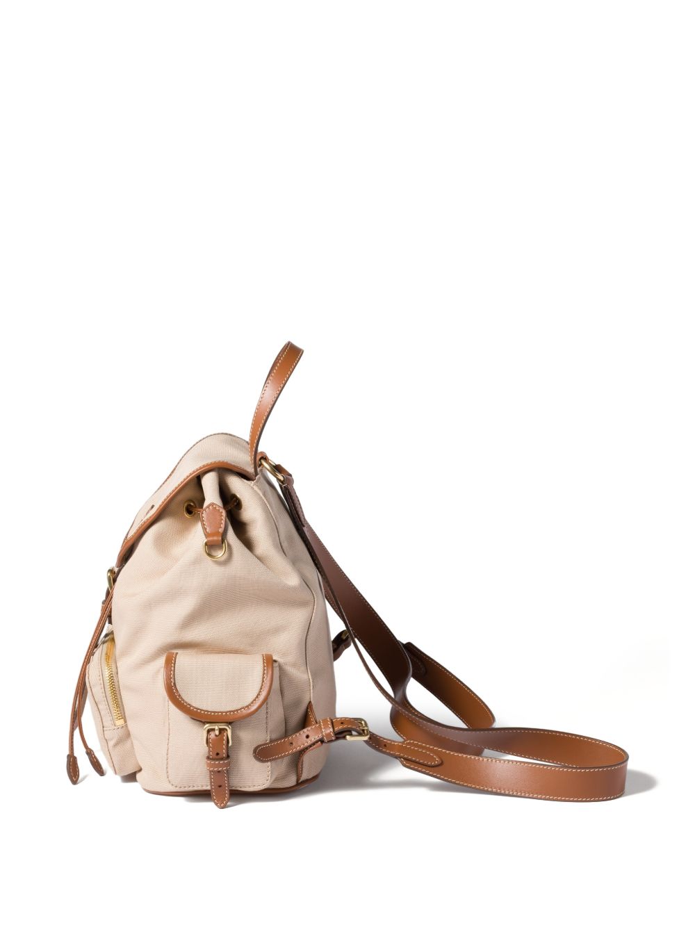 Miu Miu Women Canvas And Leather Large Backpack