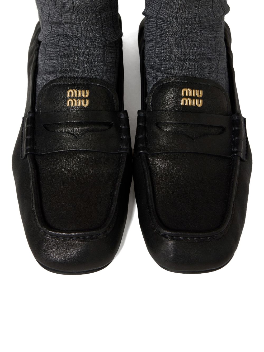 MIU MIU Miu Miu Women Ruches Leather Loafers