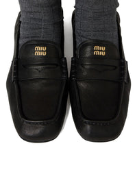 MIU MIU Miu Miu Women Ruches Leather Loafers