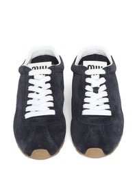Miu Miu Women Plume Suede Leather Sneakers