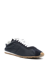 Miu Miu Women Plume Nylon And Leather Sneakers