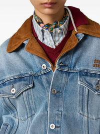 MIU MIU Miu Miu Women Denim And Leather Blouson Jacket