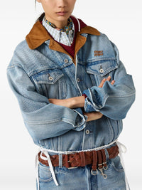 MIU MIU Miu Miu Women Denim And Leather Blouson Jacket