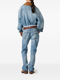 MIU MIU Miu Miu Women Denim And Leather Blouson Jacket