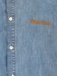 Miu Miu Women Logo Cotton Shirt