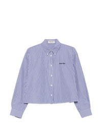 Miu Miu Women Logo Cotton Shirt