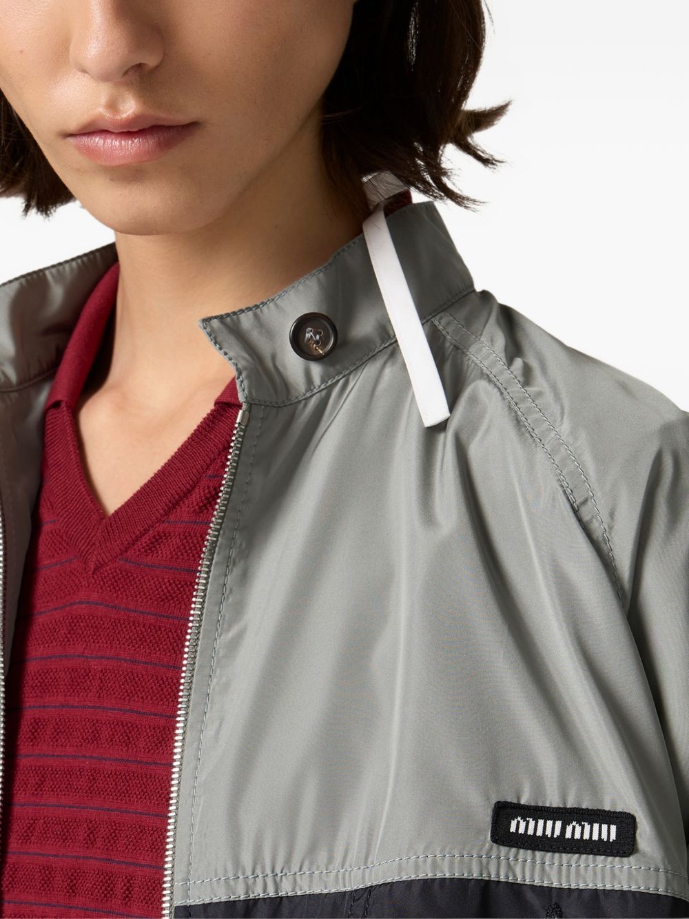 MIU MIU Miu Miu Women Tech Silk Blouson Jacket