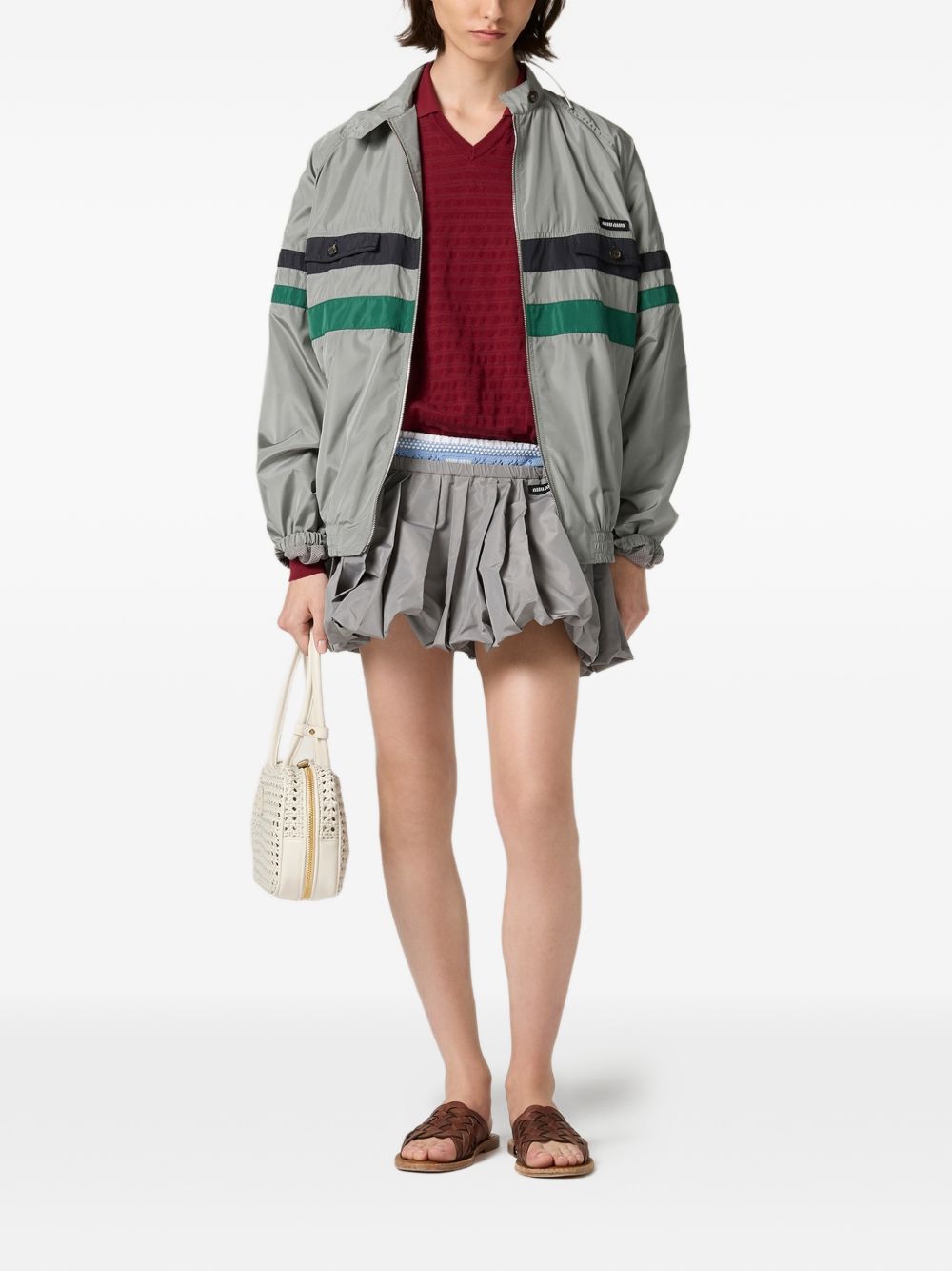 MIU MIU Miu Miu Women Tech Silk Blouson Jacket