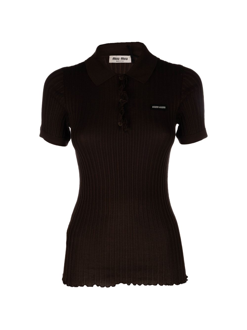Miu Miu Women Silk Polo Shirt