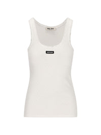 MIU MIU Miu Miu Women Log Octton Tank Top