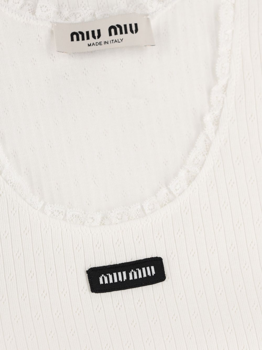 MIU MIU Miu Miu Women Log Octton Tank Top