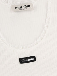 MIU MIU Miu Miu Women Log Octton Tank Top