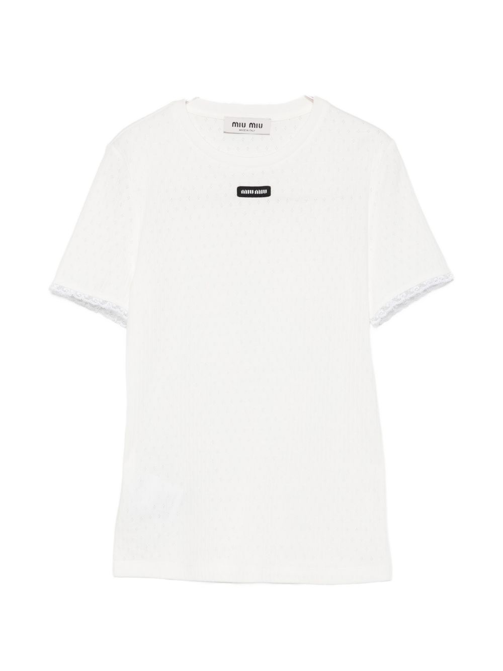 MIU MIU Miu Miu Women Logo Cotton T-Shirt